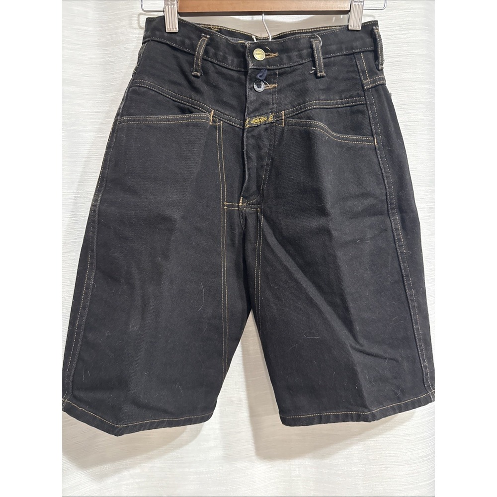 Vtg Girbaud Black Denim Shorts 90s Women's Size 5/6 Hip Hop NWOT